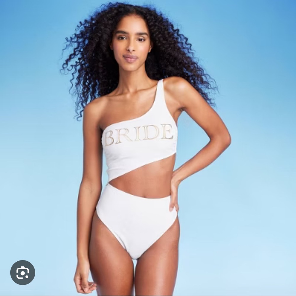 Shade & Shore BRIDE one-piece cutout swimsuit, size M